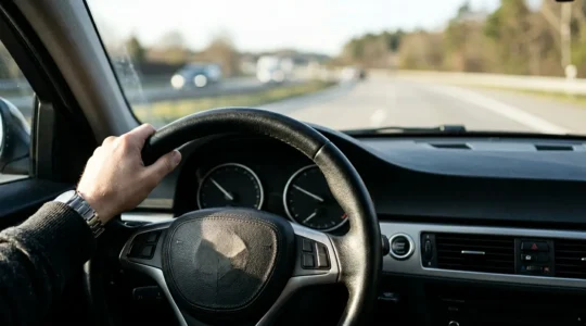 Concept de protection du conducteur automobile illustrant la sécurité et la vigilance au volant