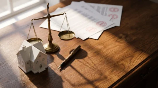 Un dirigeant d'entreprise face à des documents juridiques et financiers représentant les risques de responsabilité personnelle